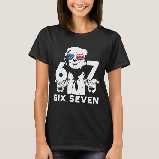 面白い 67 トランプ メーム Tシャツ (正面)