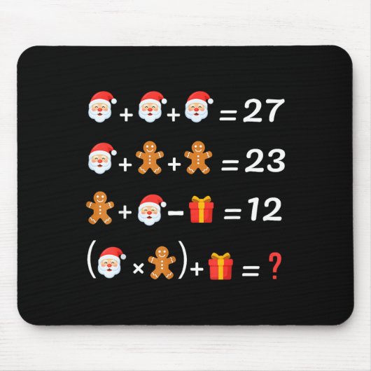 面白い 67 ミーム クリスマス 数学教師 サンタ 6 セブン マウスパッド (正面)