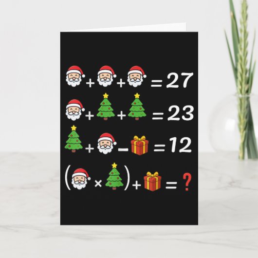 面白い 67 ミーム クリスマス 数学教師 サンタ 6 7 カード (正面)