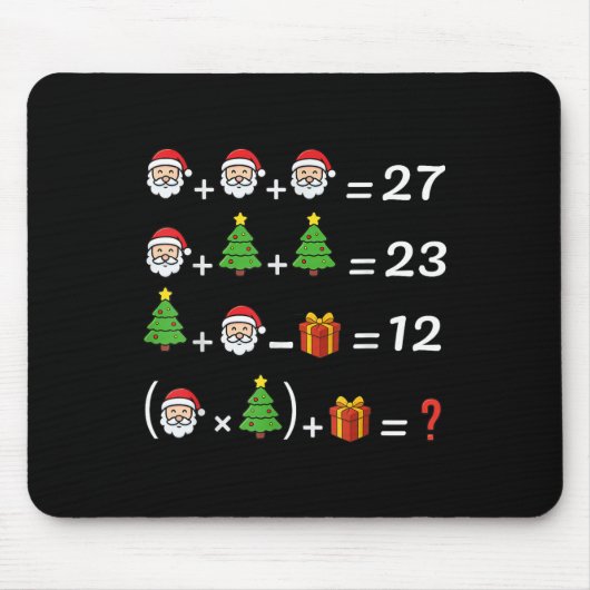 面白い 67 ミーム クリスマス 数学教師 サンタ 6 7 マウスパッド (正面)
