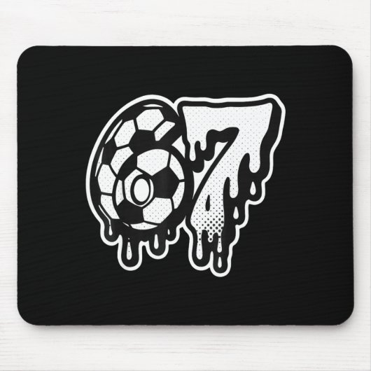 面白い 67 ミーム スラング サッカー アイスクリーム 滴る シックス セブン マウスパッド (正面)