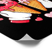 面白い 67 ミーム 六七 アイスクリーム おそろい カップル ポスター (角)