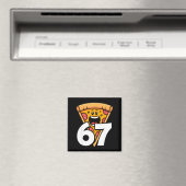 面白い 67 ミーム 六 七 ユーモア 食べ物 Zza マグネット (インサイチュ (食洗機))