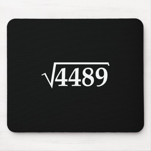 面白い 67 ミーム 脳ロット 平方根 4489 スラング 数学 マウスパッド (正面)