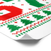 面白い 67 ミーム 6 7 アグリーセーター クリスマス キッズ メンズ  ポスター (角)