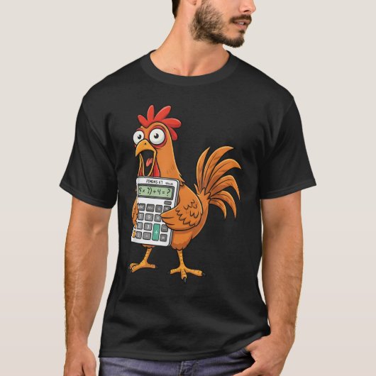 面白い 67 ミーム Pemdas 数学教師 六七 ひよこ Tシャツ (正面)