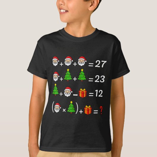 面白い 67 メーム クリスマス 数学教師 サンタ 6 7 Tシャツ (正面)