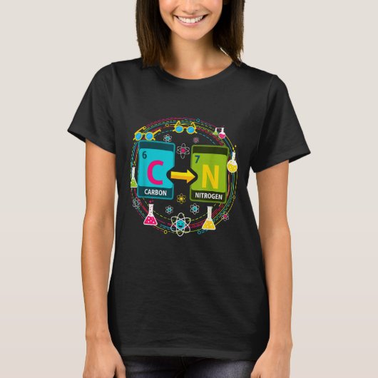 面白い 67 メーム 科学 化学 教員 周期表 T Tシャツ (正面)