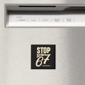 面白い 67 先生 メメ ティーシャツ 大人向けH マグネット (インサイチュ (食洗機))