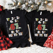 面白い 67 六 七 メモ クリスマスの12日間 ブラック Tシャツ