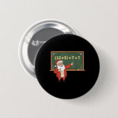 面白い 67 数学教師のクリスマス Meme 式 缶バッジ (正面&裏面)