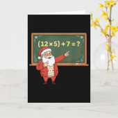 面白い 67 数学教師 クリスマス Meme 数式 カード (黄色い花)