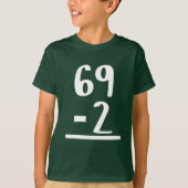 面白い 67 数学 Tシャツ (正面)
