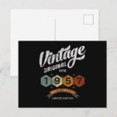 面白い 68歳の誕生日 1957年 ヴィンテージ 68歳の誕生日プレゼント ポストカード (正面/裏面)