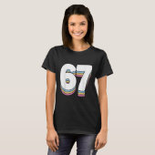 面白い 6 7 ミーム 六 七 Gen Alpha スラング 67 Tシャツ (正面フル)