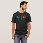 面白い 6 7 ミーム 周期表 炭素 窒素 ユーモア Tシャツ (正面フル)