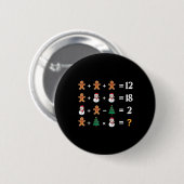 面白い 6 7 メーム クリスマス 演算順序 数学 缶バッジ (正面&裏面)