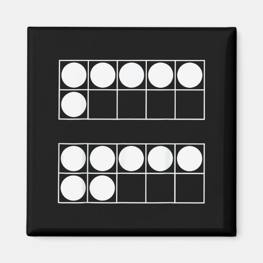 面白い 6 7 数字 数学 教師 生徒 六 七 マグネット (正面)
