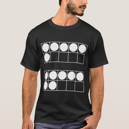 面白い 6 7 数字 算数 先生 生徒 六 七 Tシャツ (正面)