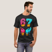 面白い 6 7 67 シックス セブン ミーム Tシャツ (正面フル)