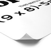 面白い 6 7 67 ミーム Pemdas 学校 数学の先生 ポスター (角)