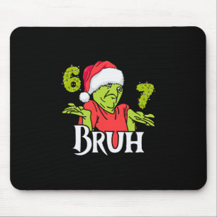 面白い 6 7 Bruh メリークリスマス サンタ 67 ミーム メンズ W マウスパッド
