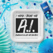 面白い、AI開発者のを壊したっぽい ペーパープレート (パーティー)