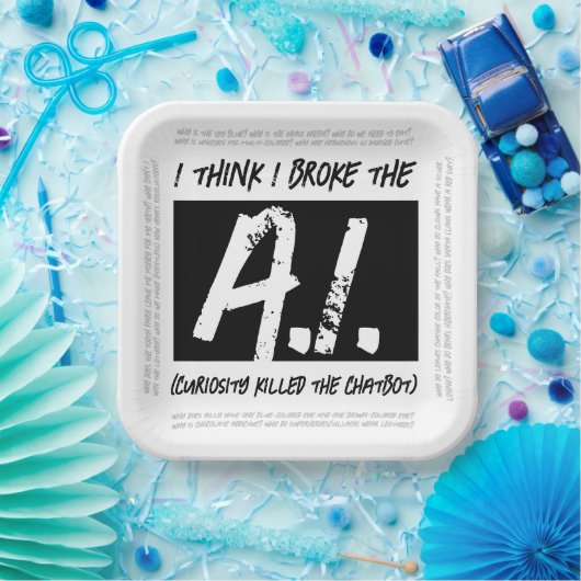 面白い、AI開発者のを壊したっぽい ペーパープレート (パーティー)