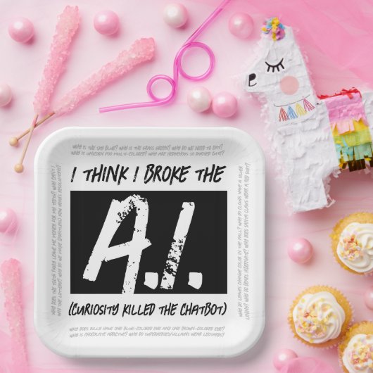 面白い、AI開発者のを壊したっぽい ペーパープレート (パーティー)