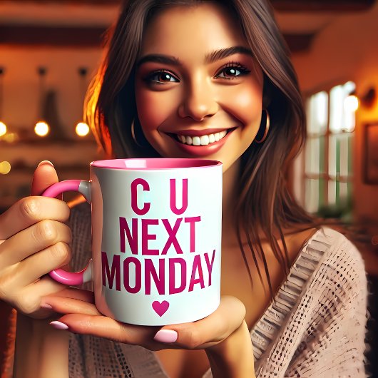 面白い“C U Next Monday” マグカップ