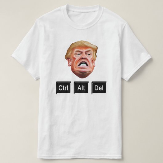 面白い CTRL ALT DEL トランプを弾劾 - 反トランプ Tシャツ (デザイン正面)