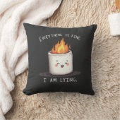 面白い Everything is Fine リア充ふわふわ枕 クッション (ブランケット)