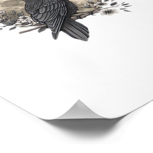 面白い F カウ F ラベン 鳥が言う グラフィックスタイル ポスター (角)