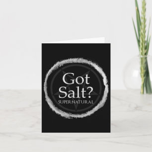 面白い Got Salt 超自然的な塩の輪のライトアップギフトT カード