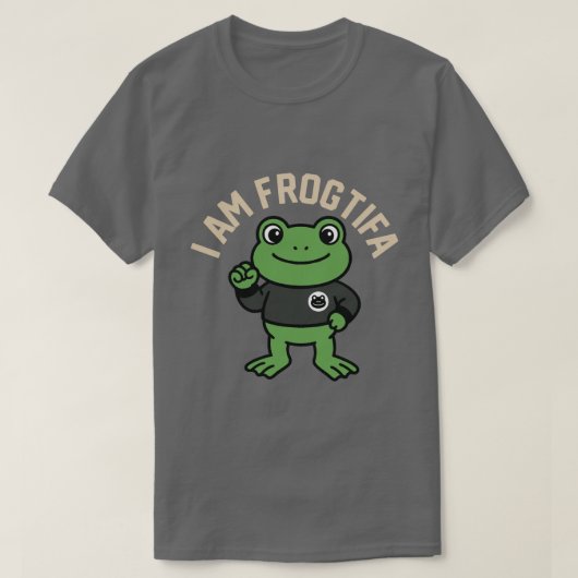 面白い I AM FROGTIFA ポートランドのカエルミーム Tシャツ (デザイン正面)