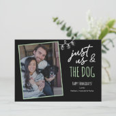 面白い Just Us & The Dog Howlidays 写真 ブラック シーズンカード (スタンド正面)