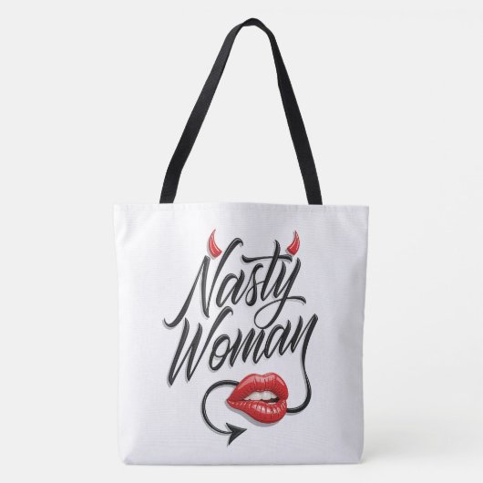 面白い "Nasty woman" トートバッグ (正面)