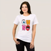 面白い「Oh No」漫画 トライブレンドTシャツ (正面全面)