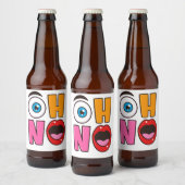面白い「Oh No」漫画 ビールラベル (ボトル)