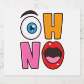 面白い「Oh No」漫画 ビールラベル (シングルラベル)