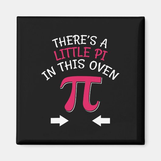 面白い Pi デイ妊娠発表 Byby ハッピー Pi マグネット (正面)