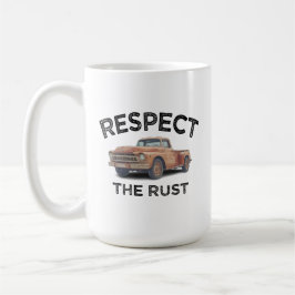 面白い RESPECT THE RUST ピックアップトラック お父さんジョーク コーヒーマグカップ