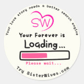 面白い SisterWivees.com ラウンドシール (正面)