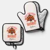 面白い Six Seven ミーム ターキーブラァ、ポストカード 鍋つかみ&鍋敷きセット (正面/裏面)