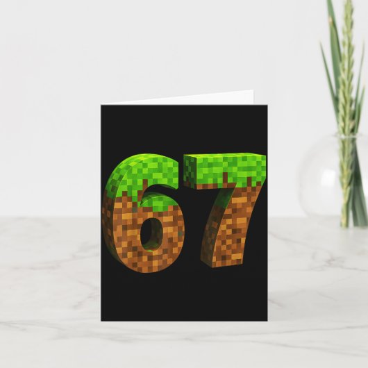 面白い Six Seven 6 7 ミーム Gen Alpha スラング ゲーム Xel  カード (正面)