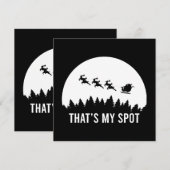面白い That's My Spot クリスマス セッション サンタ そり 招待状 (正面/裏面)