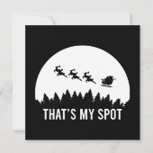 面白い That's My Spot クリスマス セッション サンタ そり 招待状 (裏面)