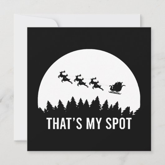 面白い That's My Spot クリスマス セッション サンタ そり 招待状 (正面)
