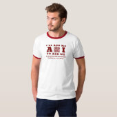 面白いAIスタートアップ技術赤QRコードカスタムマーケティング Tシャツ (正面フル)