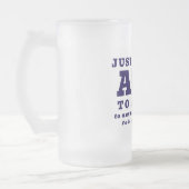 面白いAIテクノロジー専門家のパーソナライズされたQRコード 青 フロストグラスビールジョッキ (左)